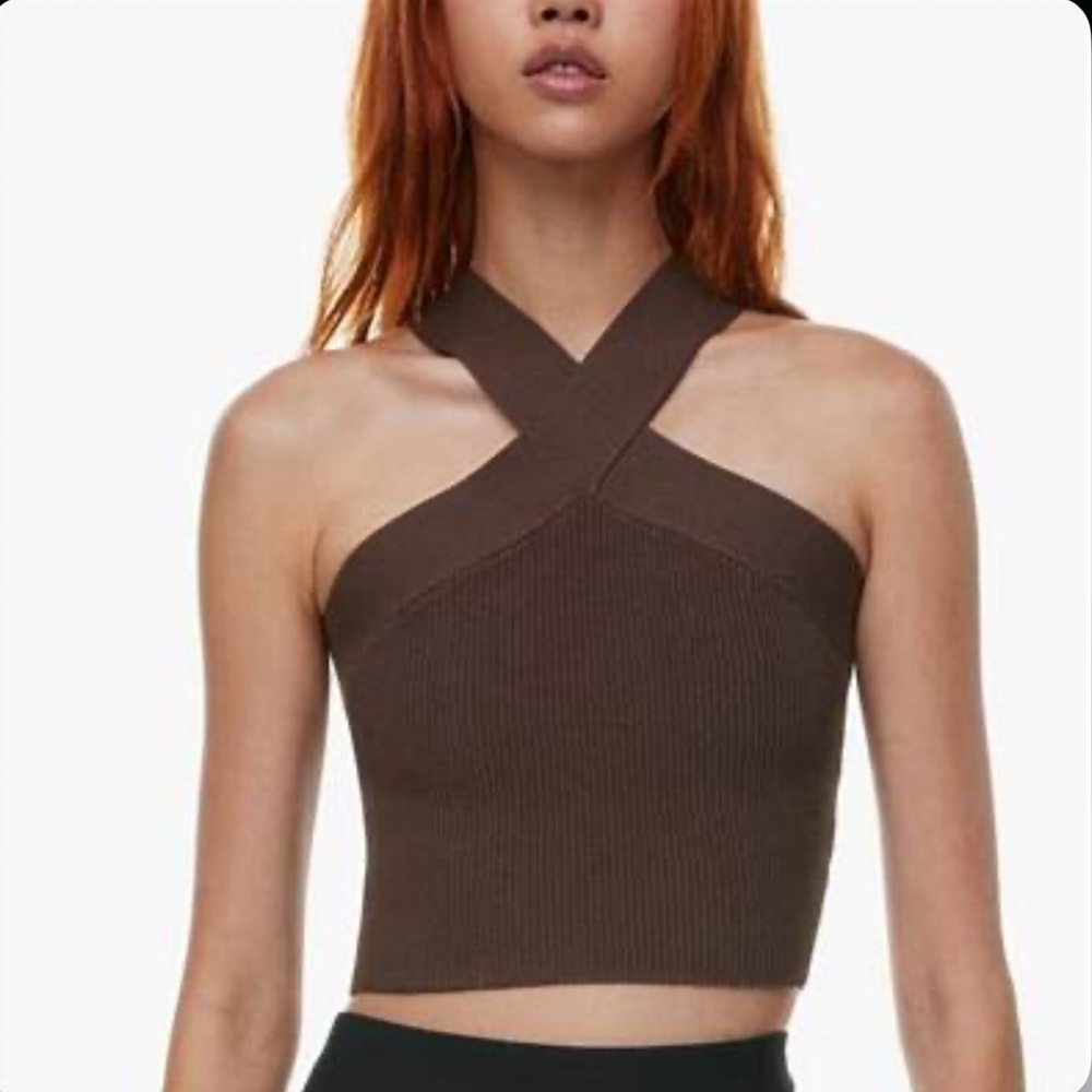 Aritzia Babaton Sculpt Ribbed Top